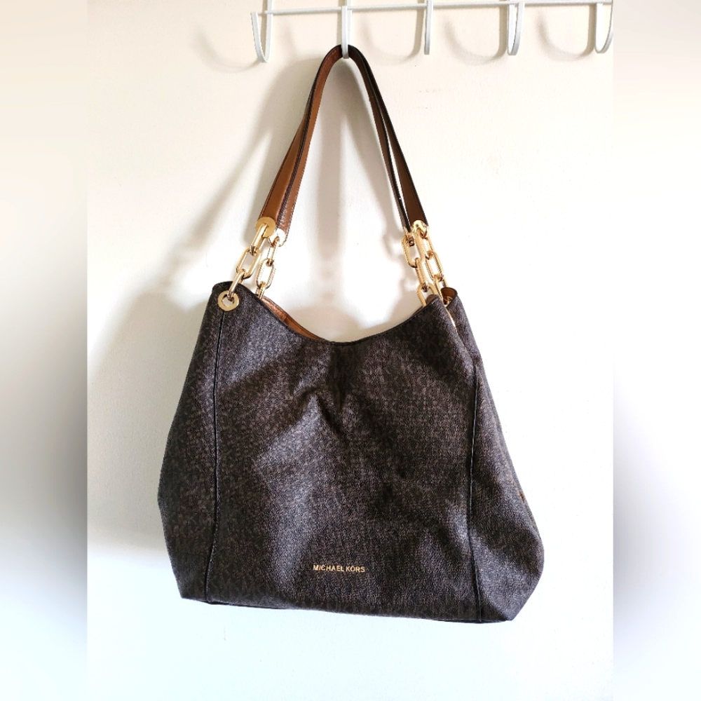 Michael Kors - Brown & Gold Multi Pocket Bag